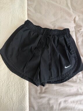 Nike Women's Black Athletic Running Shorts with Swoosh